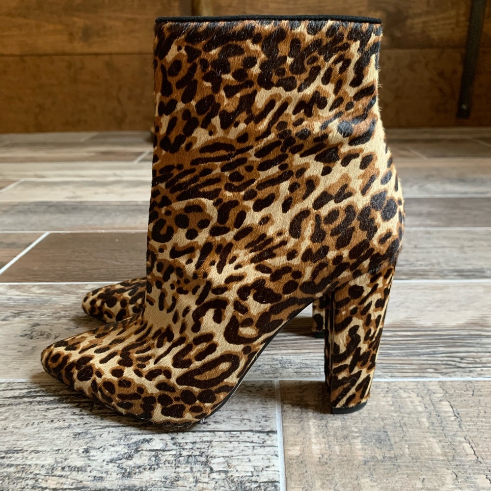 Jessica Simpson Leopard High Heel Booties - Picture 3 of 8